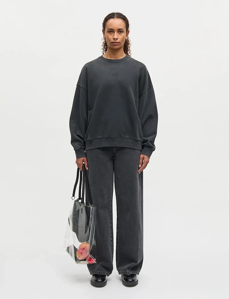 Mads Nørgaard - Compact Cotton Atli Sweatshirt - mode trends - black - 0