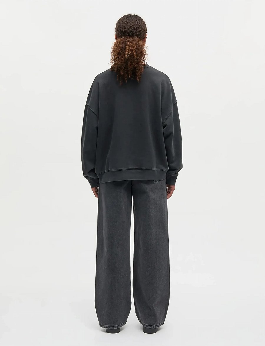Mads Nørgaard - Compact Cotton Atli Sweatshirt - sweatshirts - black - 2