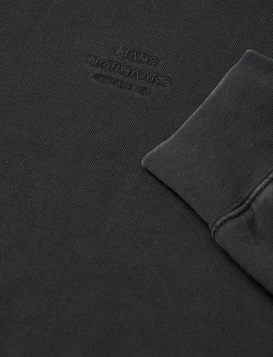 Mads Nørgaard - Compact Cotton Atli Sweatshirt - sweatshirts - black - 3