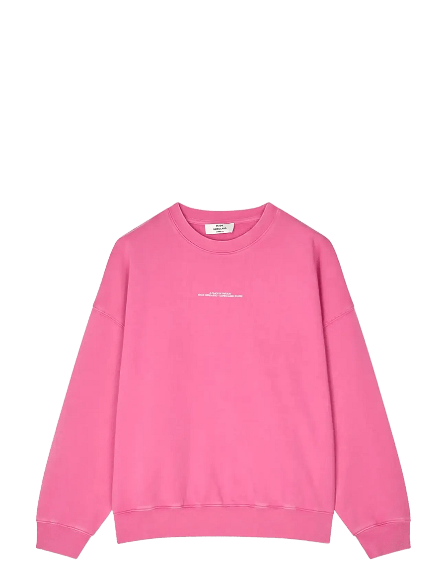 Mads Nørgaard - Compact Cotton Atli Sweatshirt - mode trends - carmine rose - 1