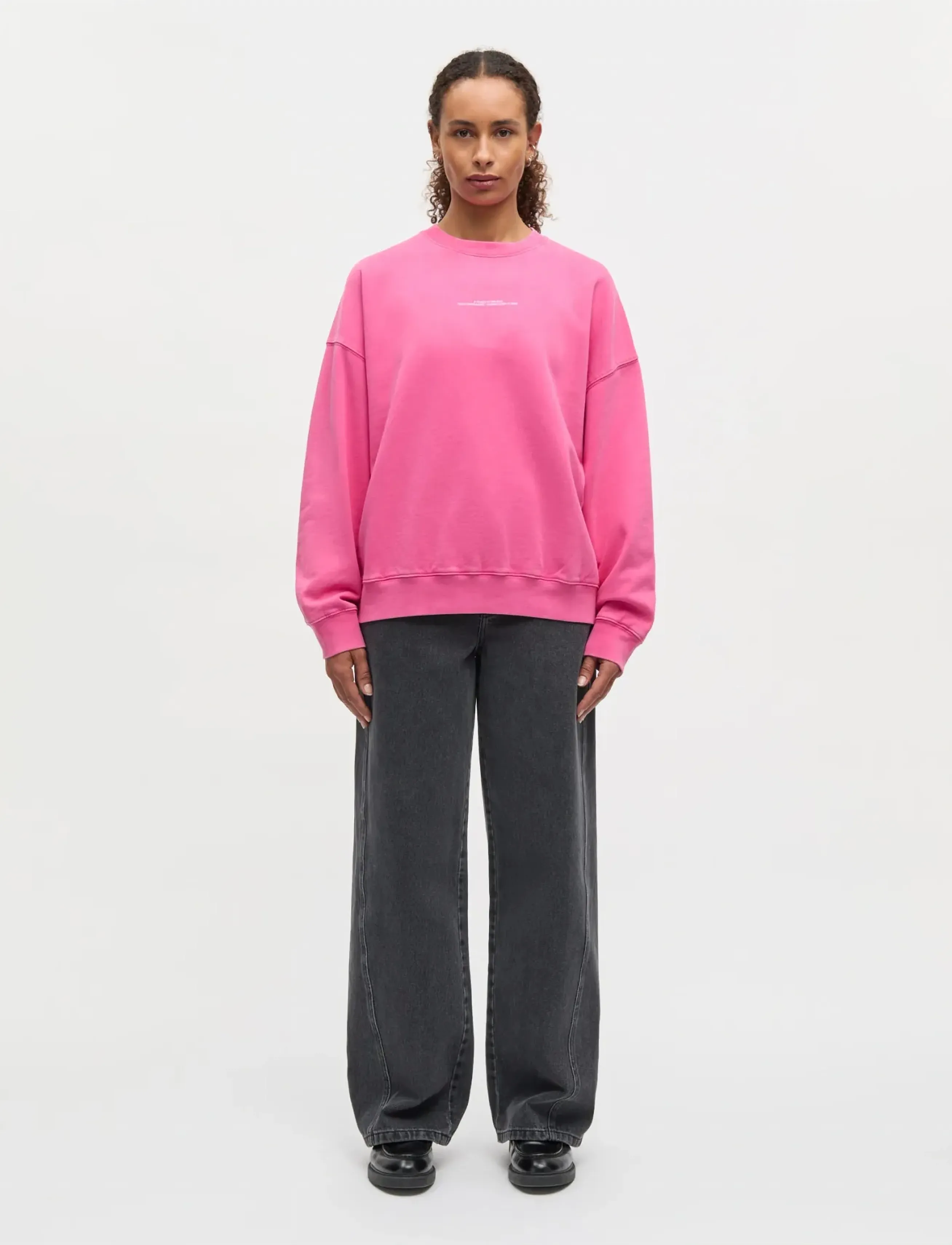 Mads Nørgaard Compact Cotton Atli Sweatshirt, Kvinder, Rundhalset Sweatshirt, Pink, Str: M