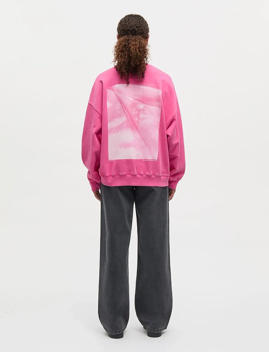 Mads Nørgaard - Compact Cotton Atli Sweatshirt - mode trends - carmine rose - 3
