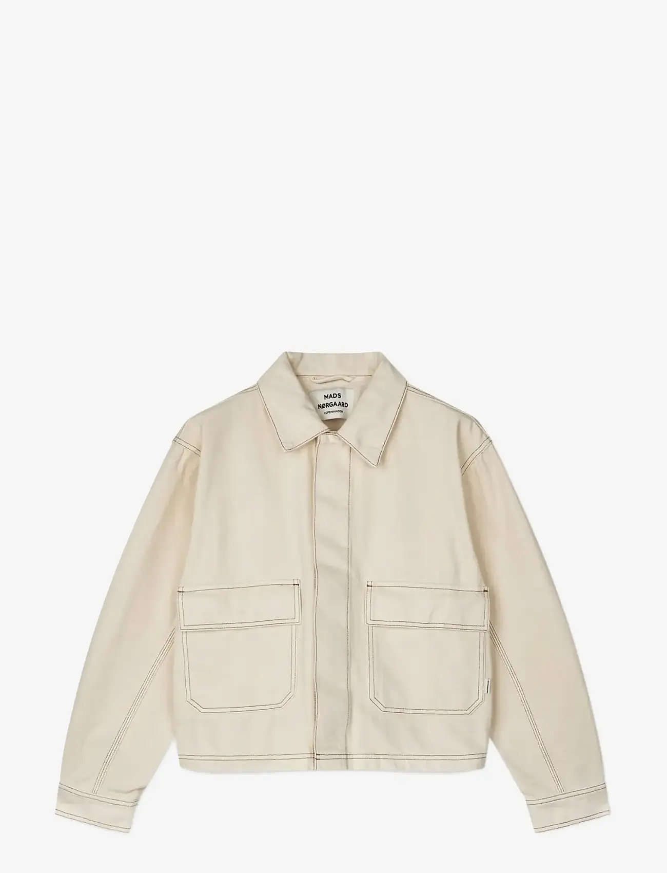 Mads Nørgaard - Soil Denim Solar Jacket - vårjackor - almond oil - 1