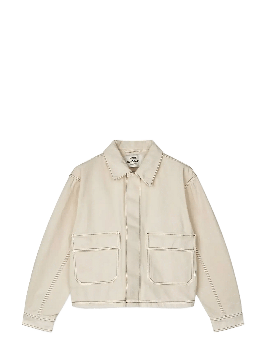 Mads Nørgaard - Soil Denim Solar Jacket - denim jackets - almond oil - 1