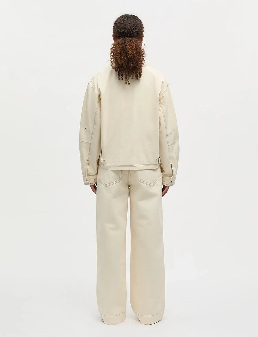 Mads Nørgaard - Soil Denim Solar Jacket - denim jackets - almond oil - 2