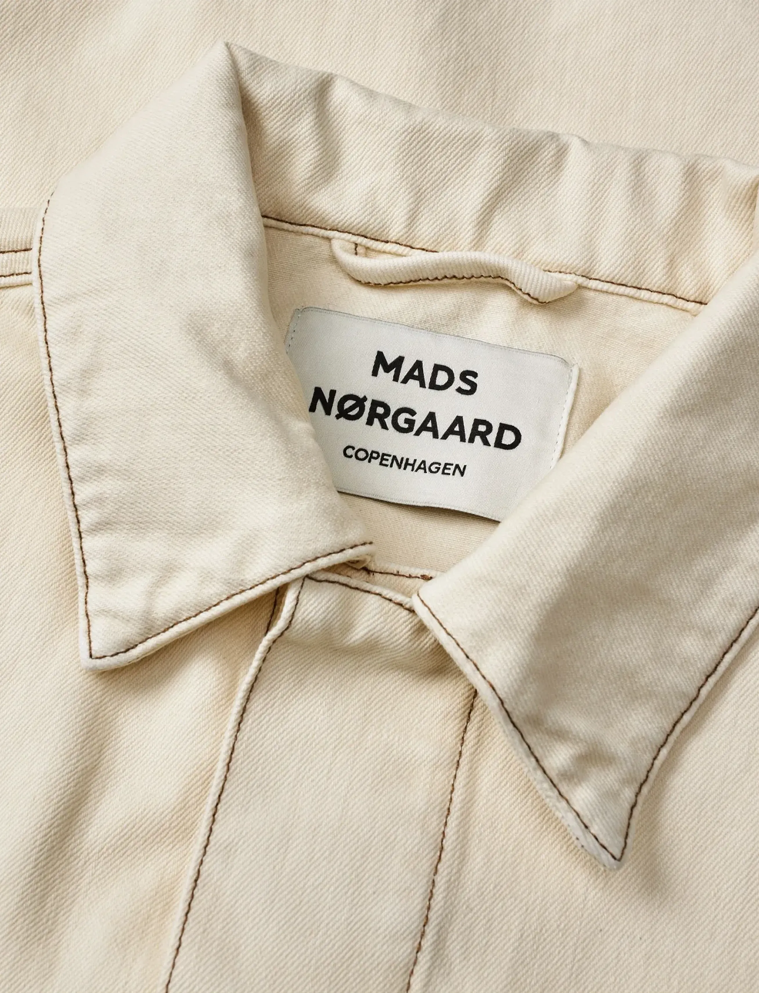 Mads Nørgaard - Soil Denim Solar Jacket - jeansjackor - almond oil - 3