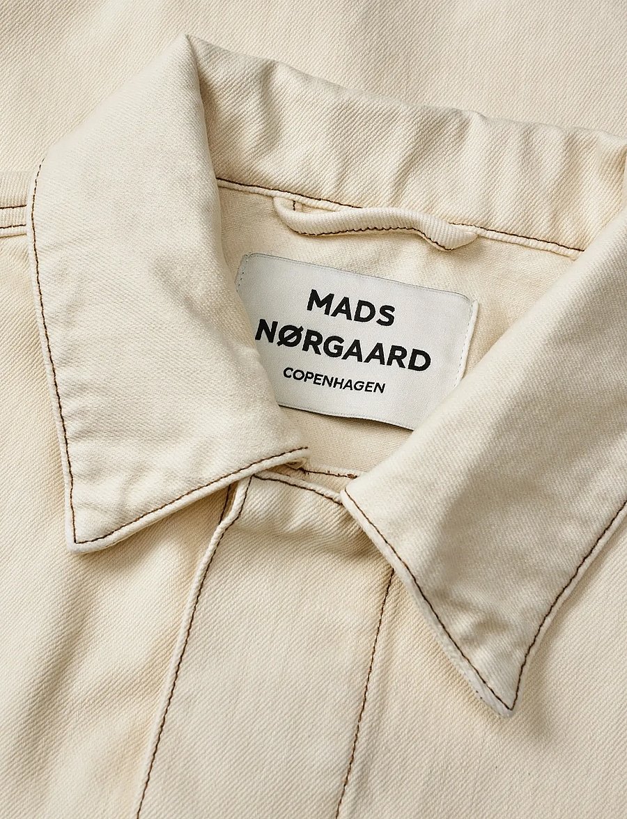 Mads Nørgaard - Soil Denim Solar Jacket - denim jackets - almond oil - 3