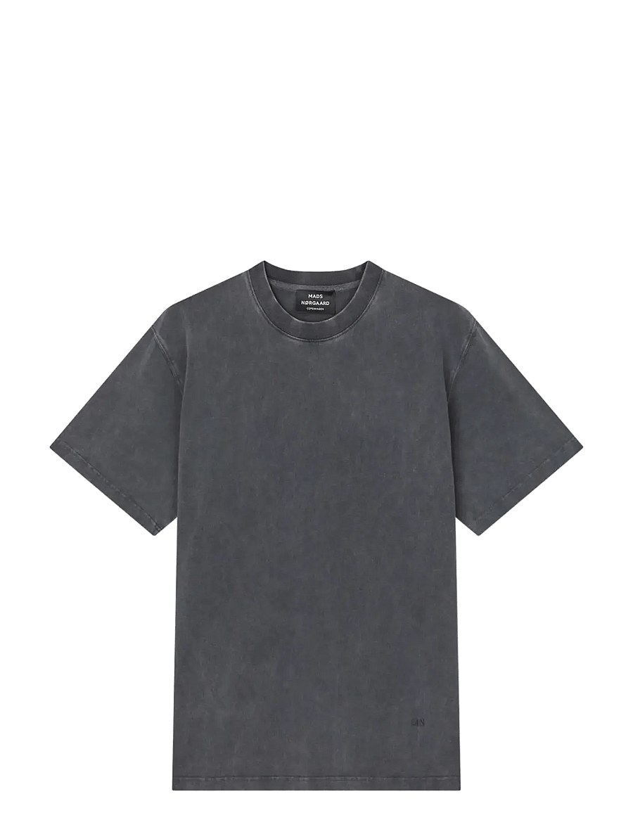 Mads Nørgaard - Combed Jersey Dye Thorbjørn Tee - lühikeste varrukatega t-särgid - black - 1