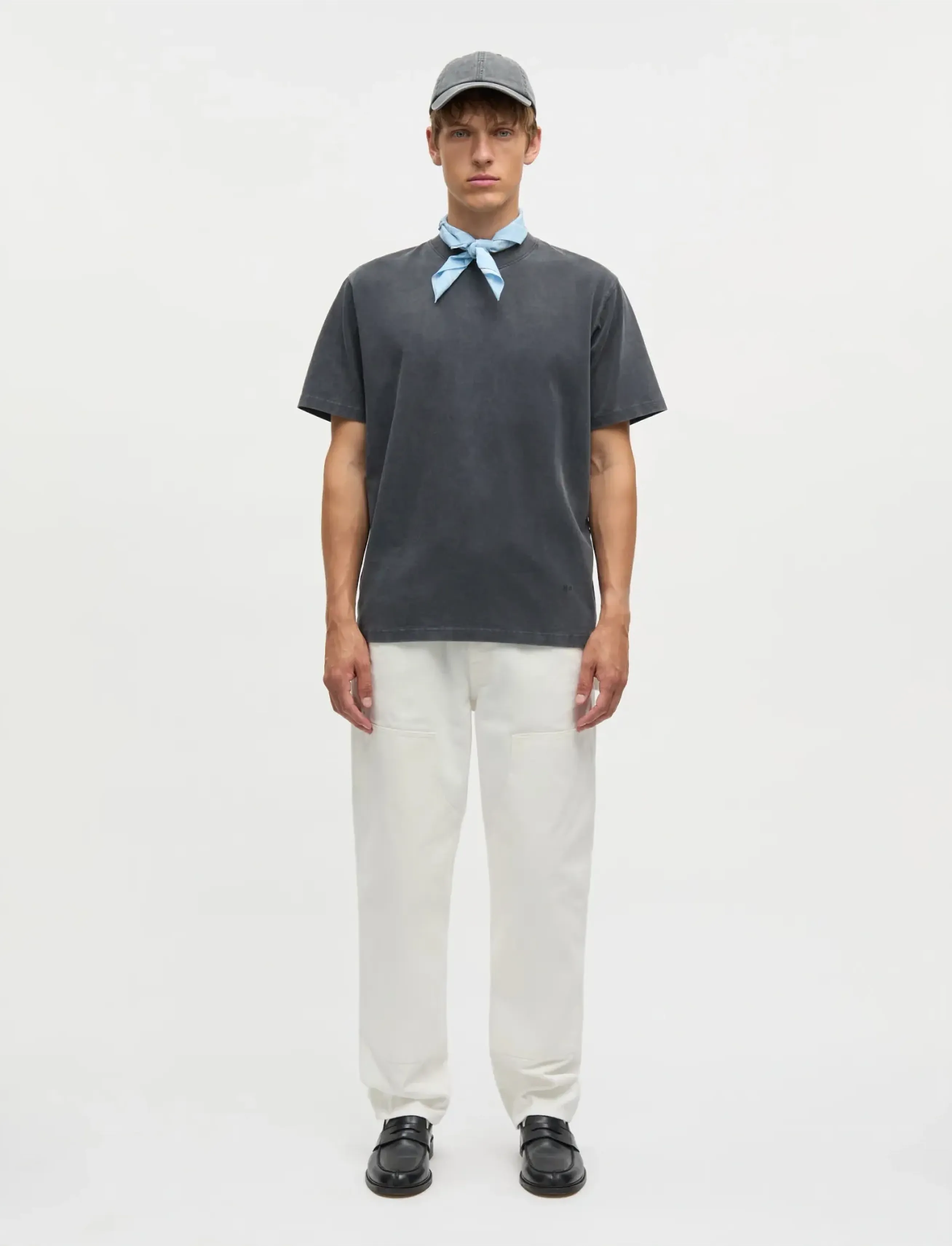 Mads Nørgaard Combed Jersey Dye Thorbjørn Tee - Nyheter - BLACK / grey