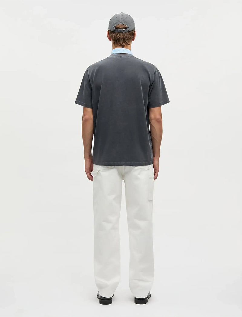 Mads Nørgaard - Combed Jersey Dye Thorbjørn Tee - kortärmade t-shirts - black - 2