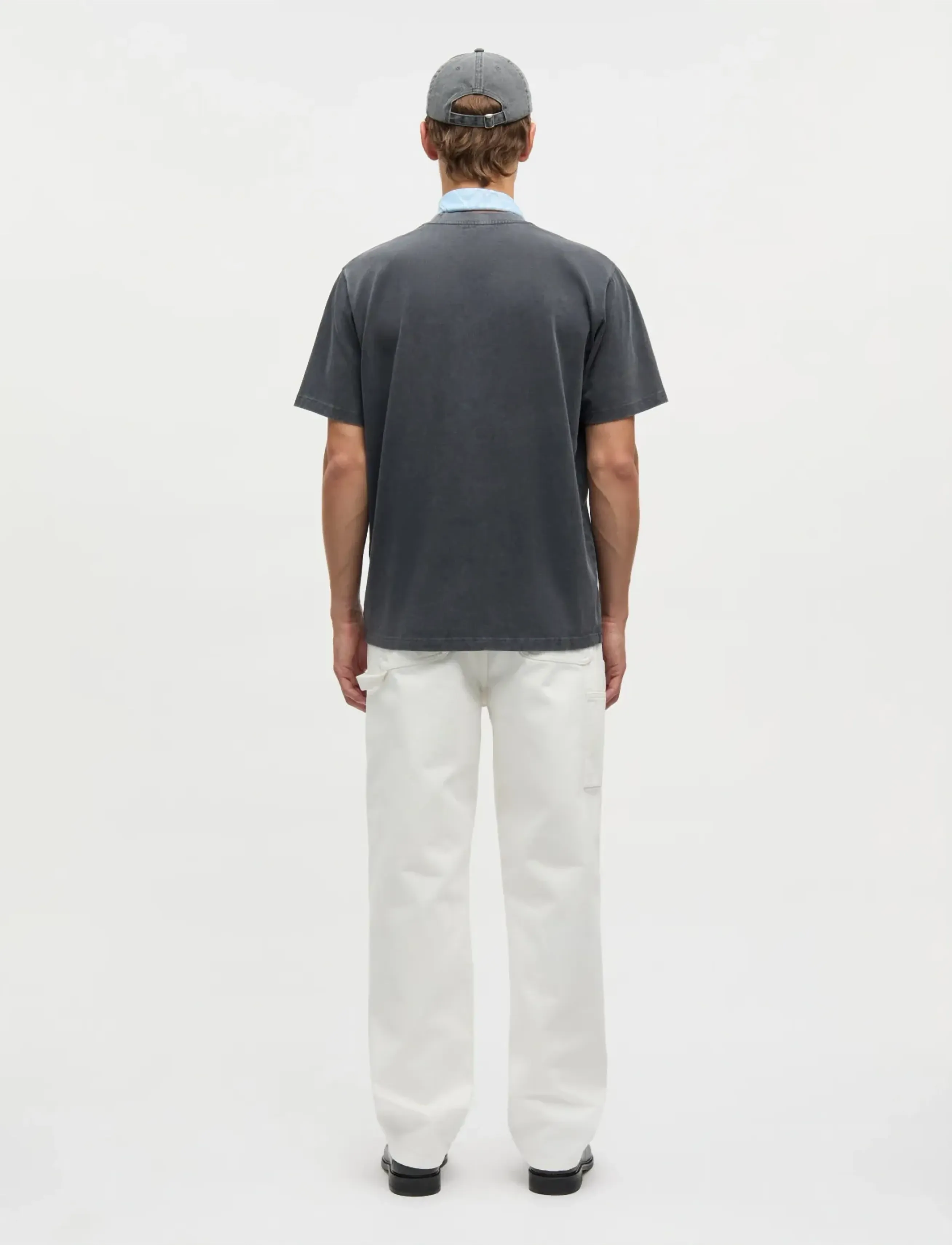 Mads Nørgaard - Combed Jersey Dye Thorbjørn Tee - short-sleeved t-shirts - black - 2