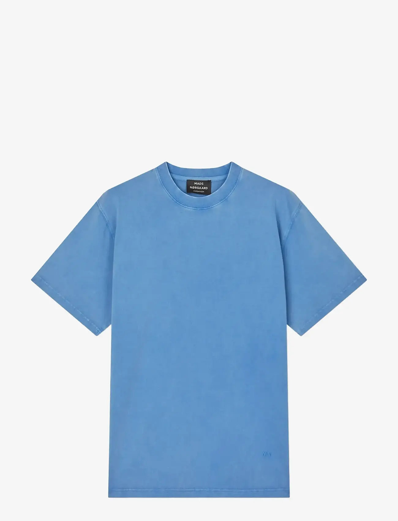 Mads Nørgaard - Combed Jersey Dye Thorbjørn Tee - kortærmede t-shirts - bright cobalt - 1