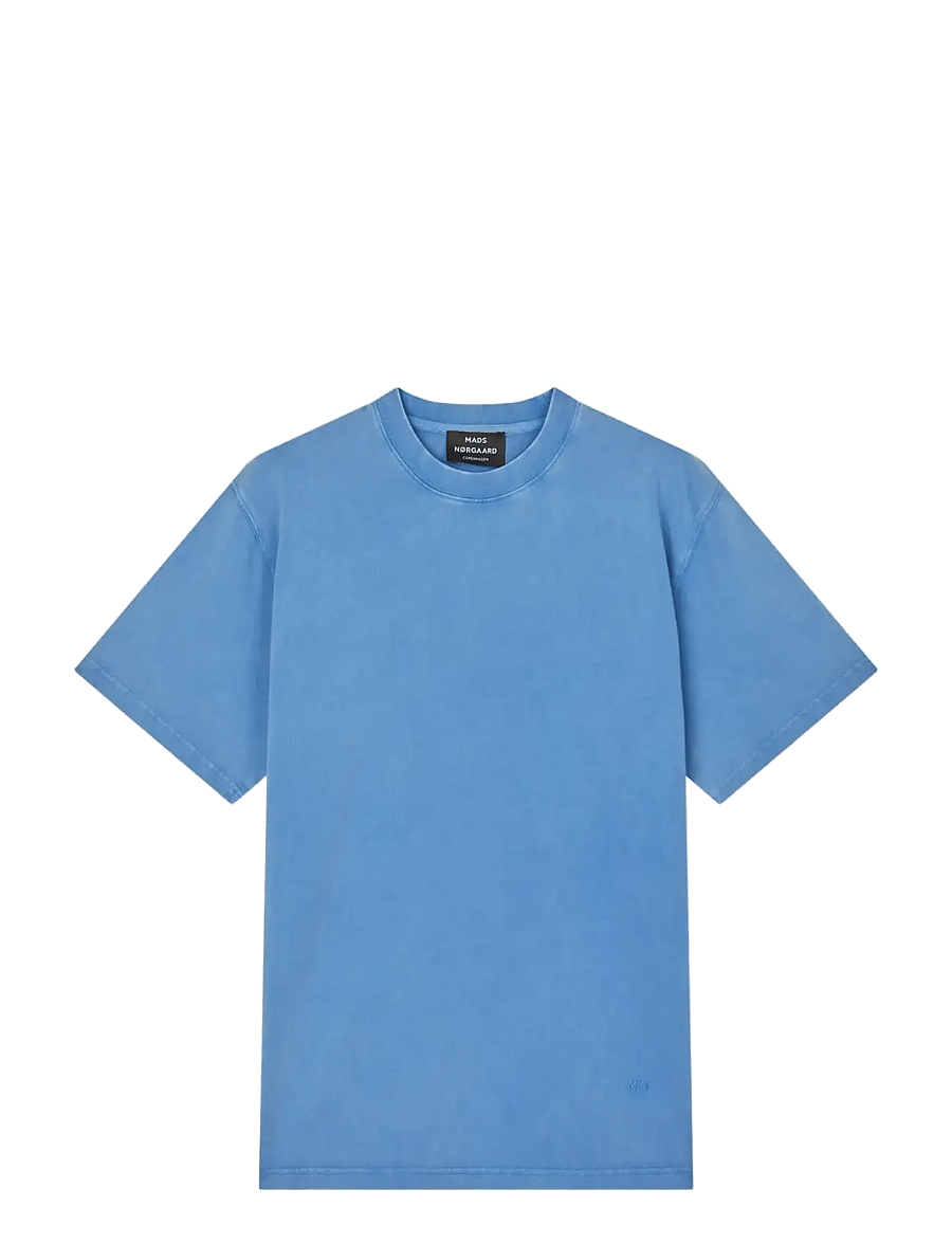 Mads Nørgaard - Combed Jersey Dye Thorbjørn Tee - kortærmede t-shirts - bright cobalt - 1