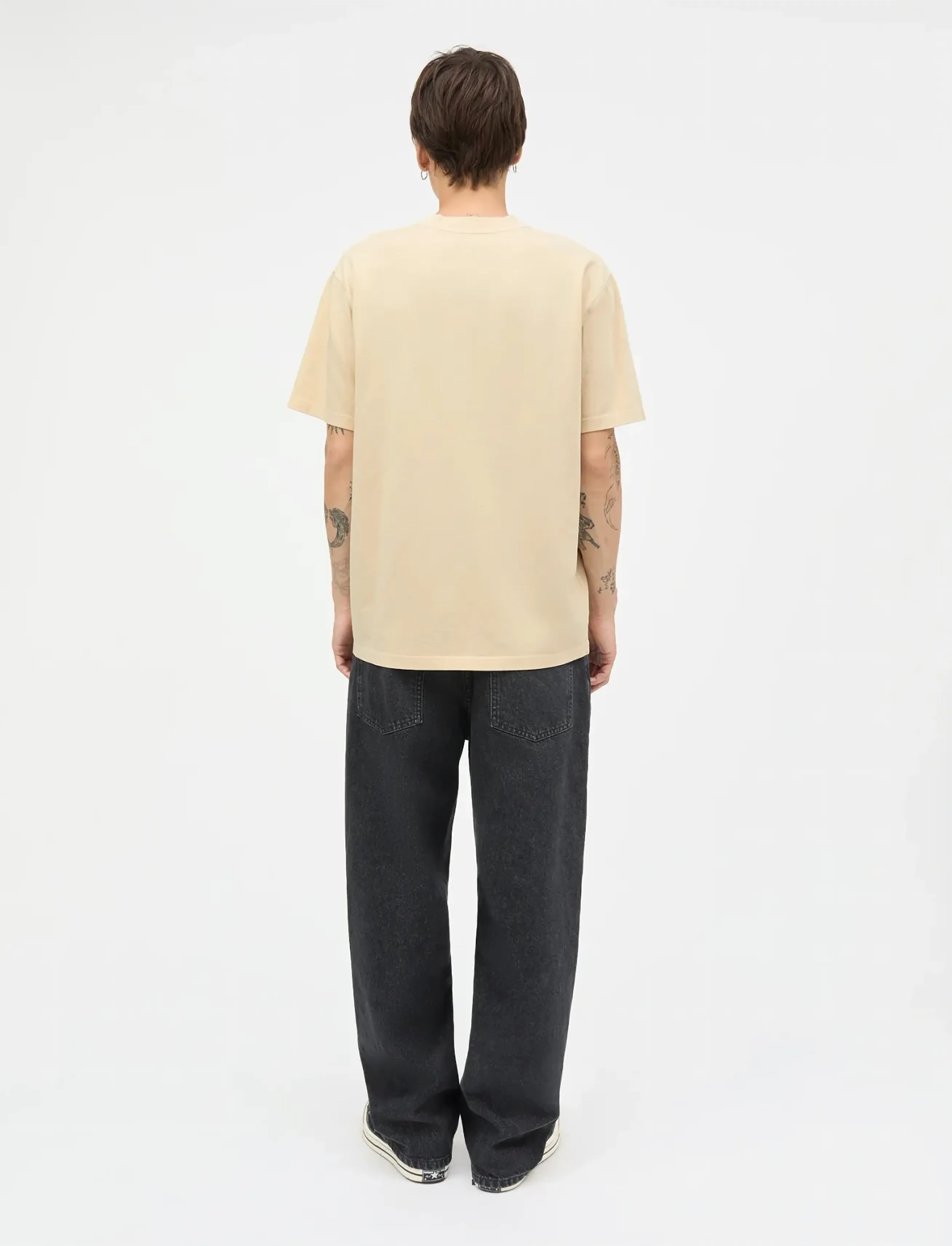 Mads Nørgaard - Combed Jersey Dye Thorbjørn Tee - short-sleeved t-shirts - castle wall - 2