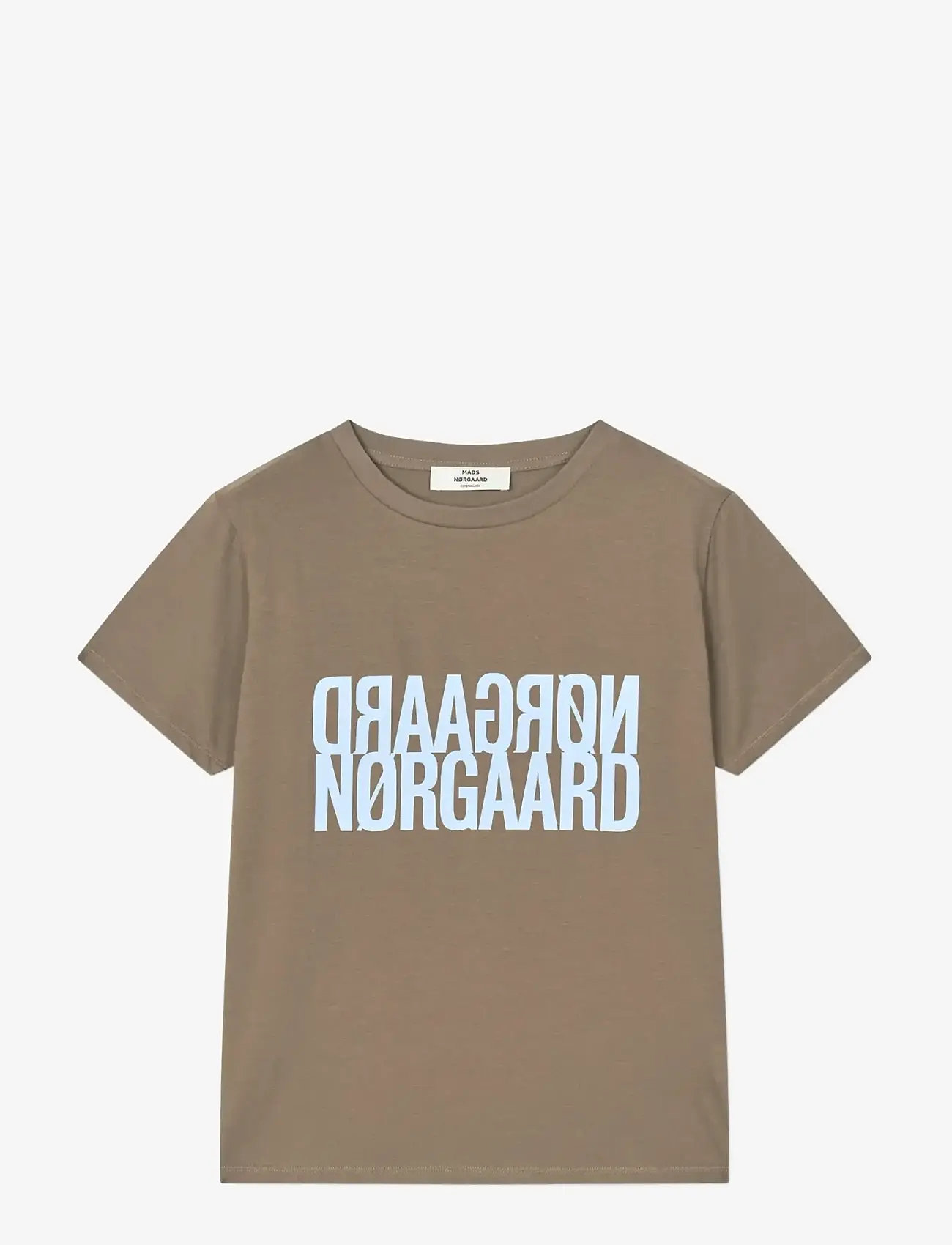 Mads Nørgaard - Single Cotton Trenda P Tee - t-shirts - walnut - 0