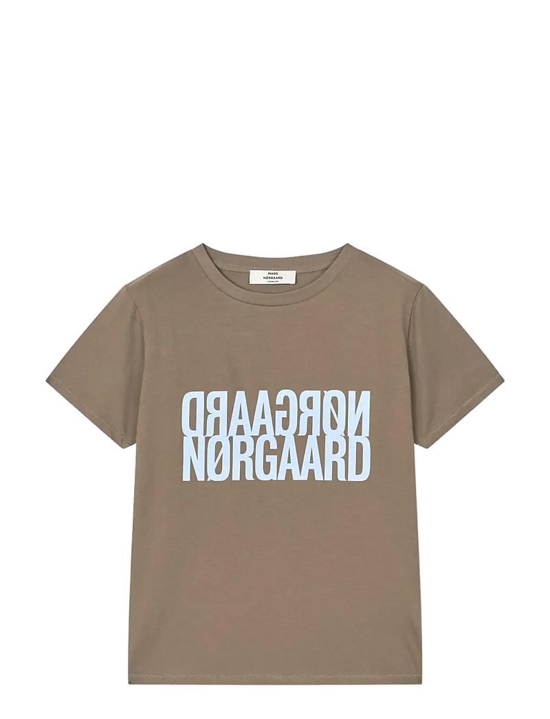 Mads Nørgaard - Single Cotton Trenda P Tee - t-shirts - walnut - 0