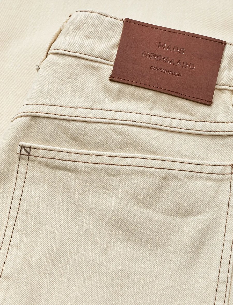 Mads Nørgaard - Soil Denim Kargo pants - hosen mit weitem bein - almond oil - 3