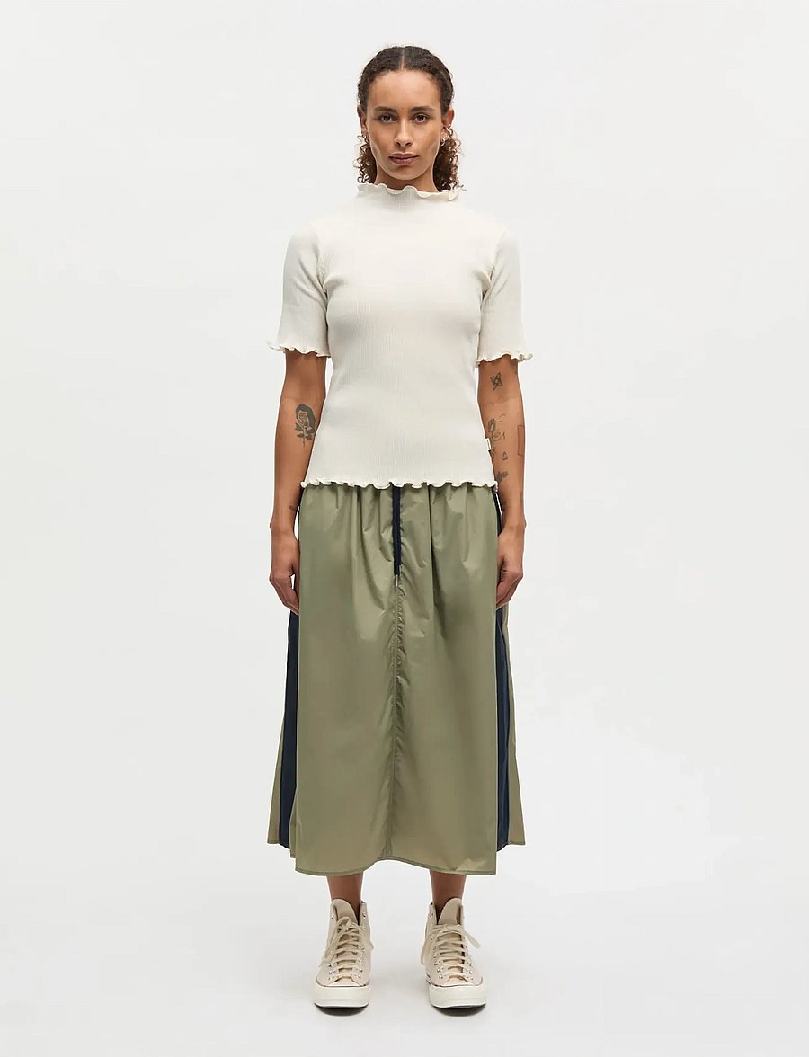 Mads Nørgaard - Ripstop Nylon Caro Skirt - midiseelikud - overland trek/sky captain - 0