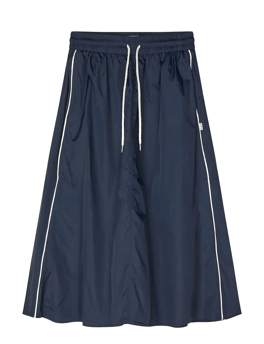 Mads Nørgaard - Ripstop Nylon Caro Skirt - midiseelikud - sky captain - 1