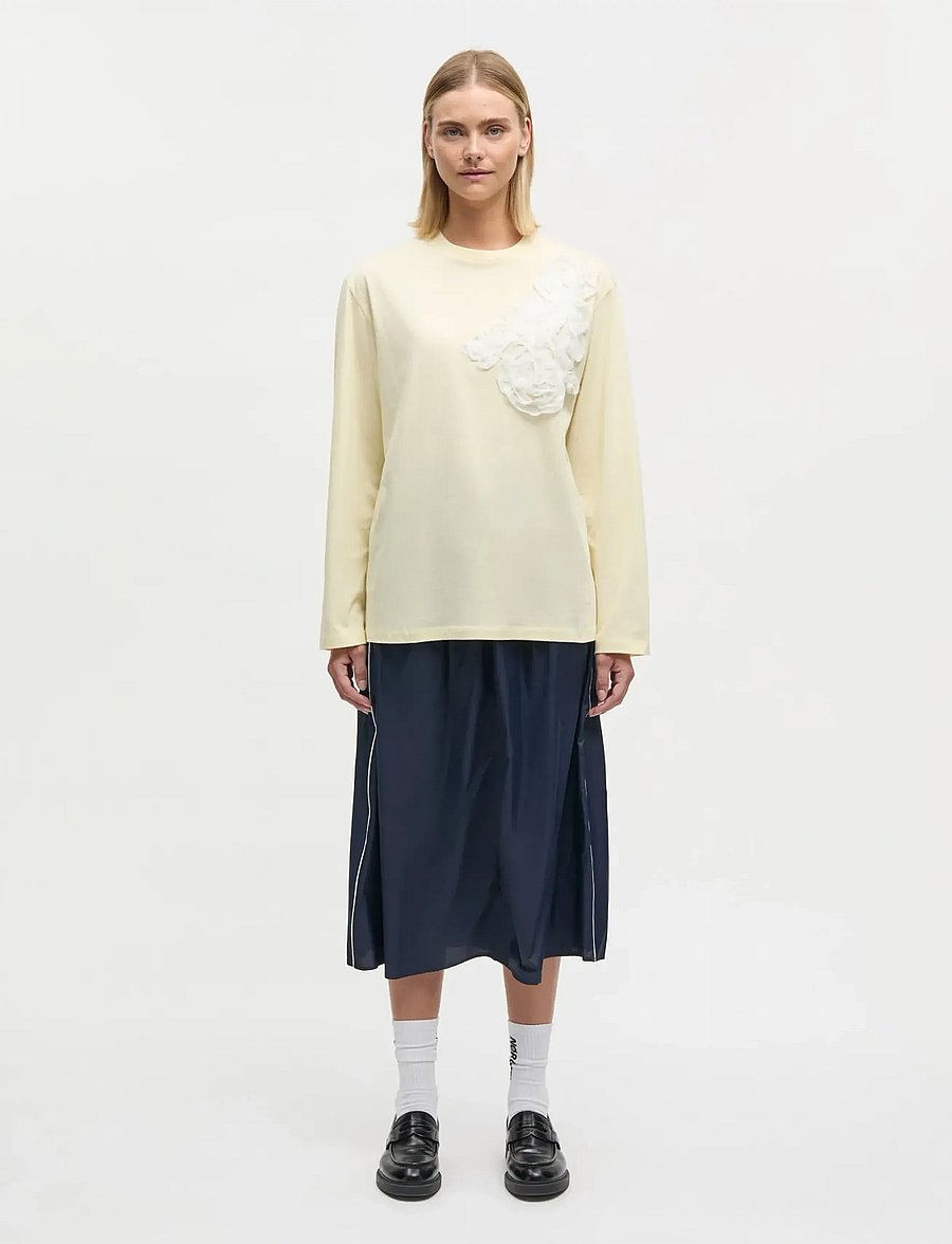 Mads Nørgaard - Ripstop Nylon Caro Skirt - midiseelikud - sky captain - 0