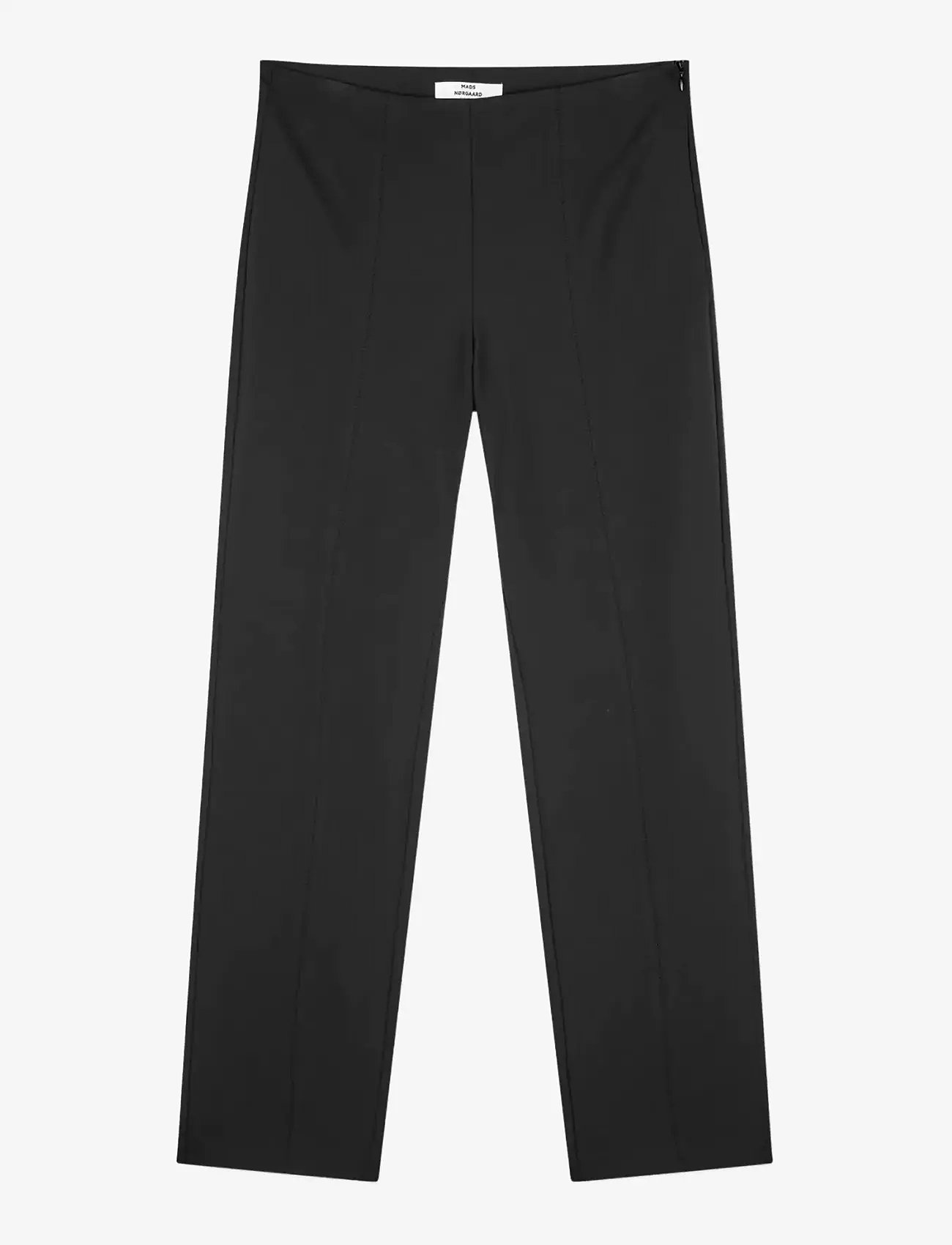 Mads Nørgaard - Stretchy Nylon Lyne Pants - slim fit hosen - black - 1