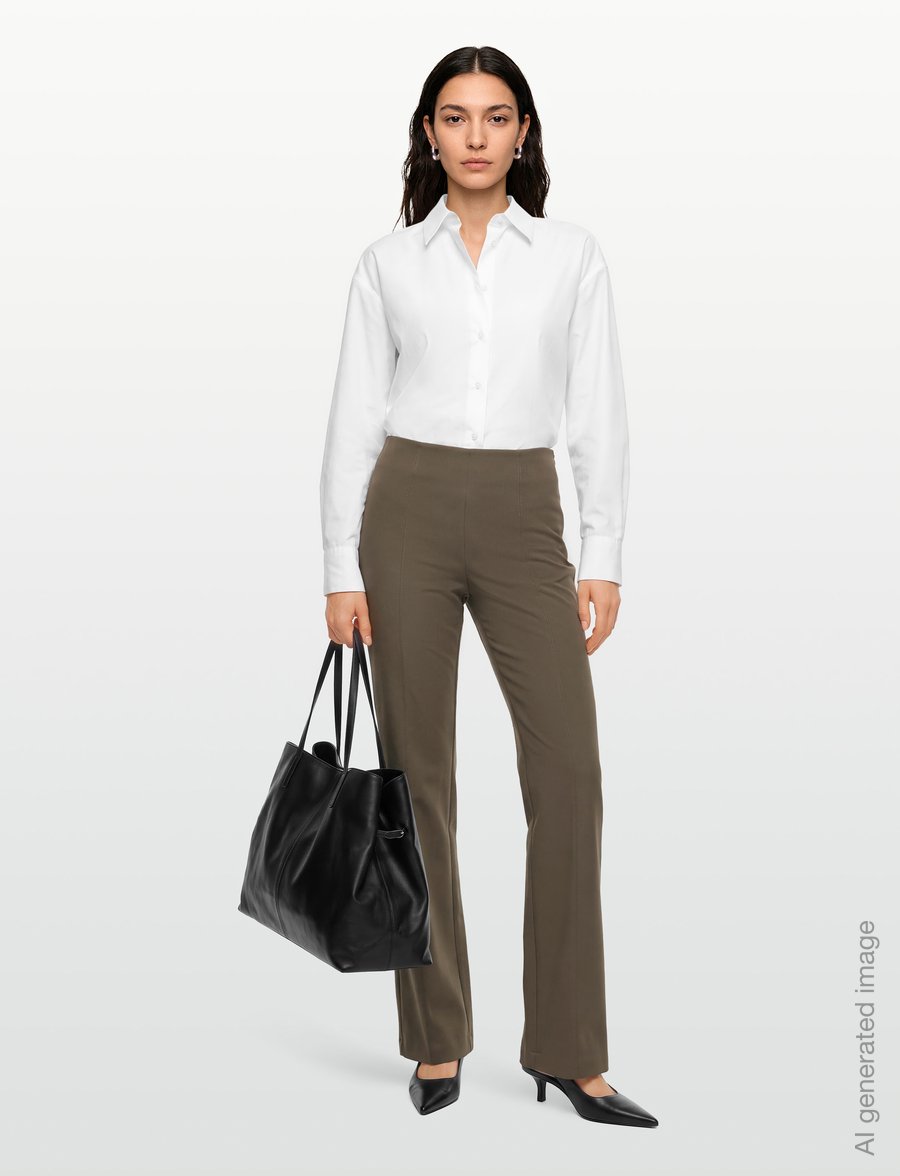 Mads Nørgaard - Stretchy Nylon Lyne Pants - slim fit bukser - tarmac - 0