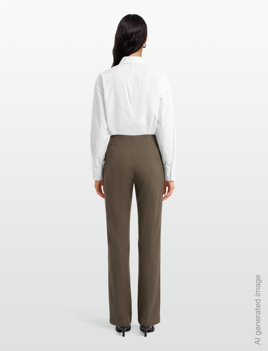 Mads Nørgaard - Stretchy Nylon Lyne Pants - slim fit bukser - tarmac - 4