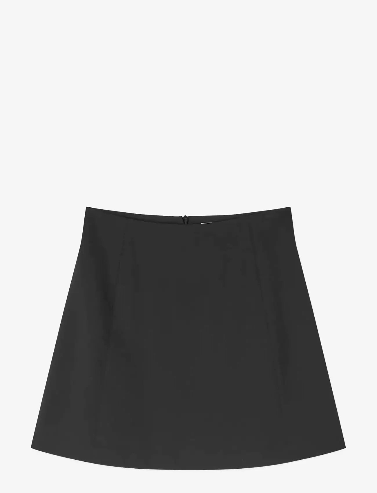 Mads Nørgaard - Stretchy Nylon Roberta Skirt - kurze röcke - black - 1
