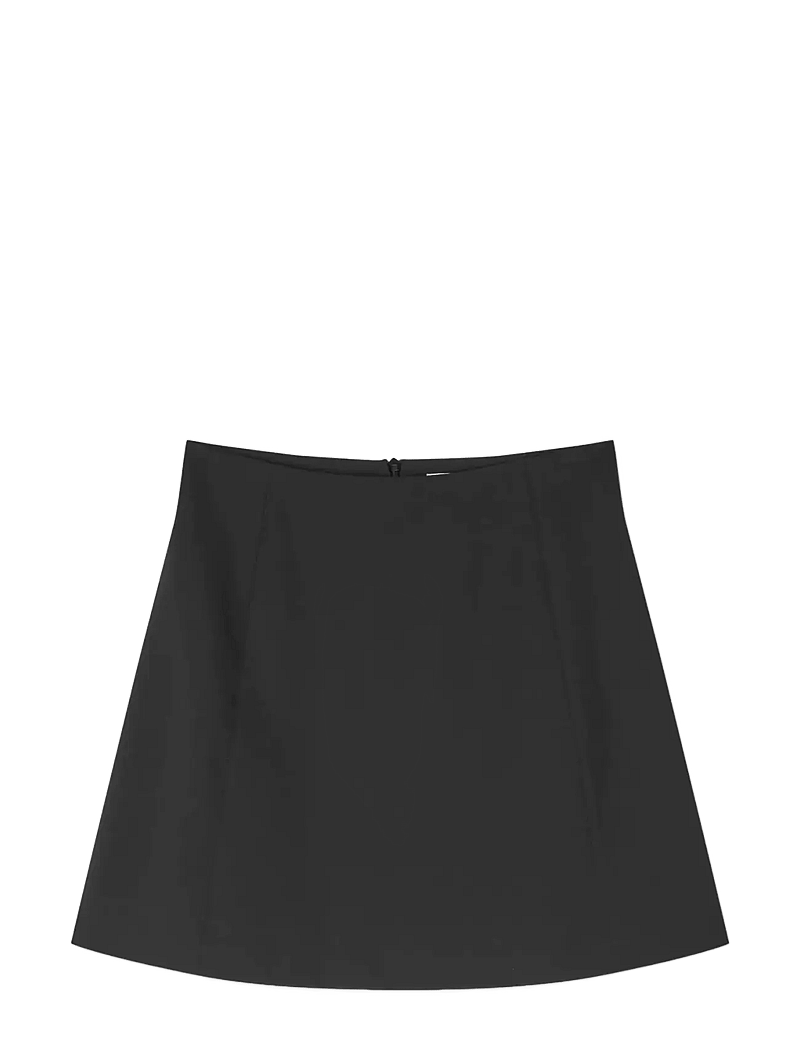 Mads Nørgaard - Stretchy Nylon Roberta Skirt - kurze röcke - black - 1
