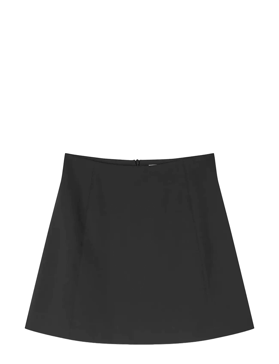 Mads Nørgaard - Stretchy Nylon Roberta Skirt - korte nederdele - black - 1