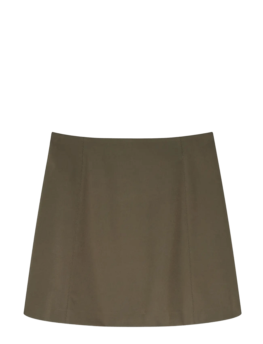 Mads Nørgaard - Stretchy Nylon Roberta Skirt - korte nederdele - tarmac - 0