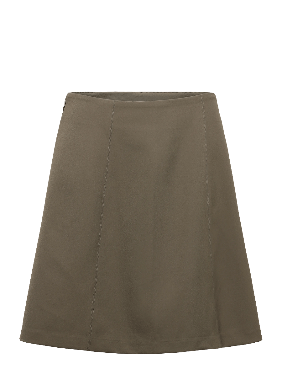 Mads Nørgaard - Stretchy Nylon Roberta Skirt - kurze röcke - tarmac - 0