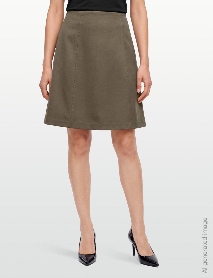 Mads Nørgaard - Stretchy Nylon Roberta Skirt - kurze röcke - tarmac - 3