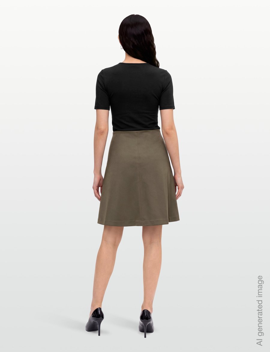 Mads Nørgaard - Stretchy Nylon Roberta Skirt - kurze röcke - tarmac - 4