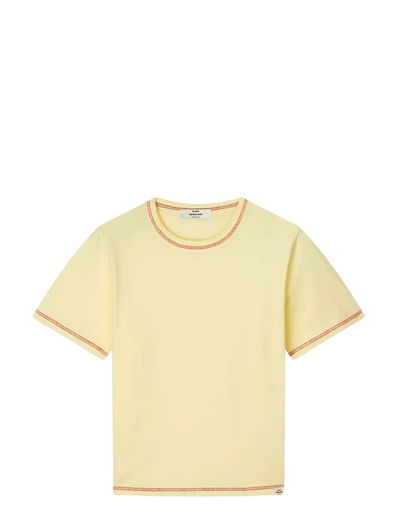 Mads Nørgaard - Single Cotton Grace Tee - t-shirts - almond oil - 1