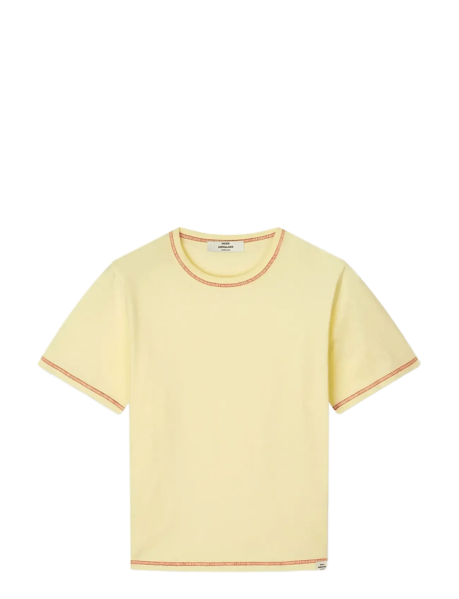 Mads Nørgaard - Single Cotton Grace Tee - t-paidat - almond oil - 1