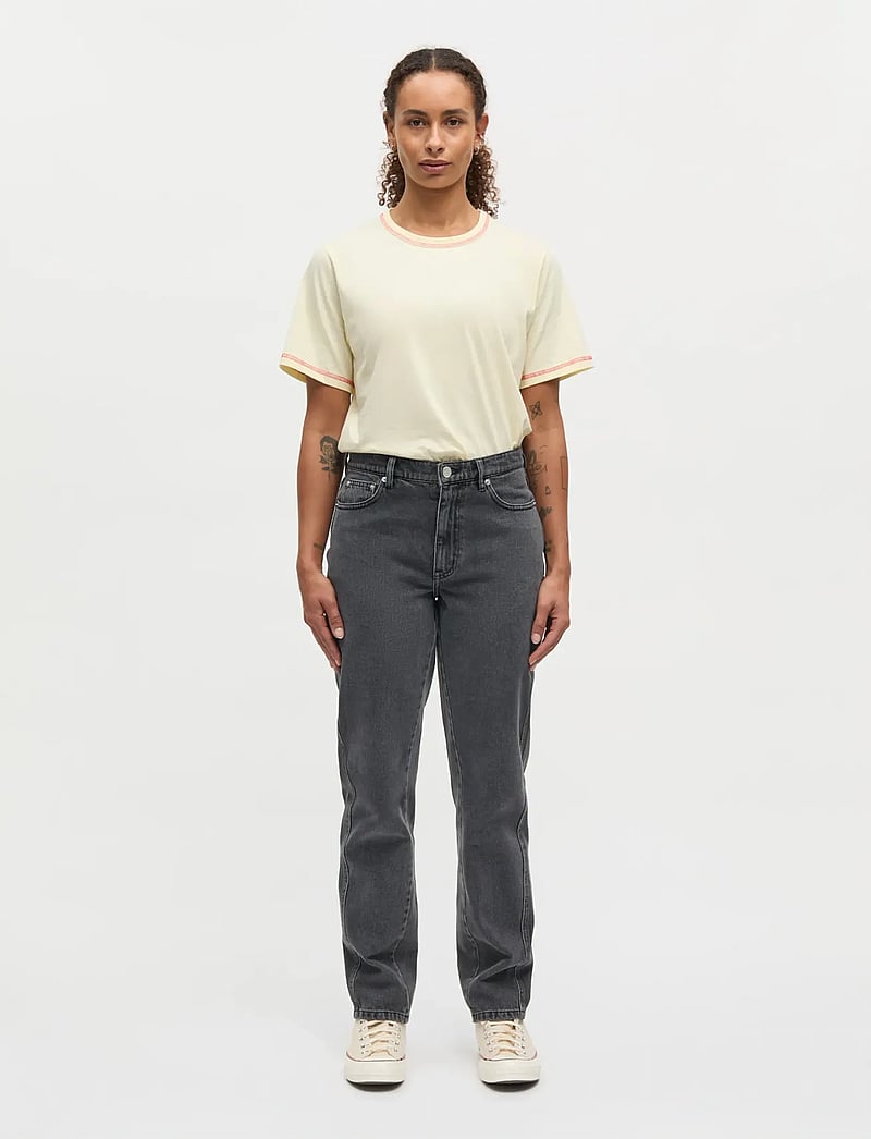 Mads Nørgaard - Single Cotton Grace Tee - t-shirts - almond oil - 0