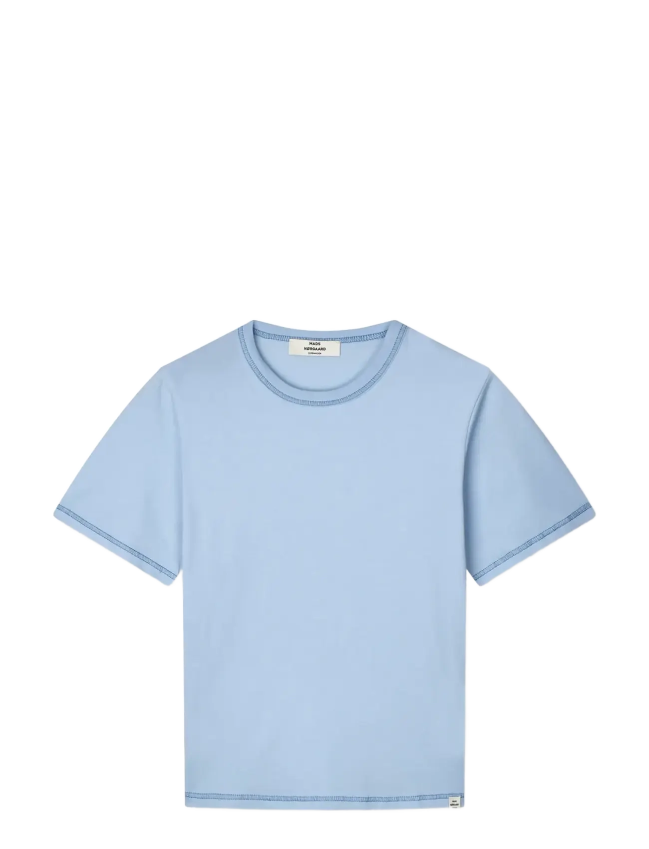 MADS NØRGAARD Single Baumwolle Grace Tee Blau - XS - Damen