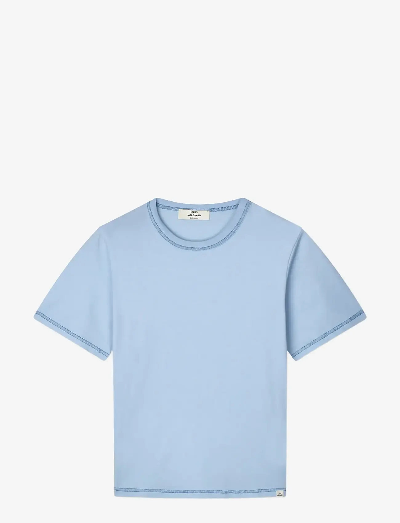 Mads Nørgaard - Single Cotton Grace Tee - t-shirts - cashmere blue - 0