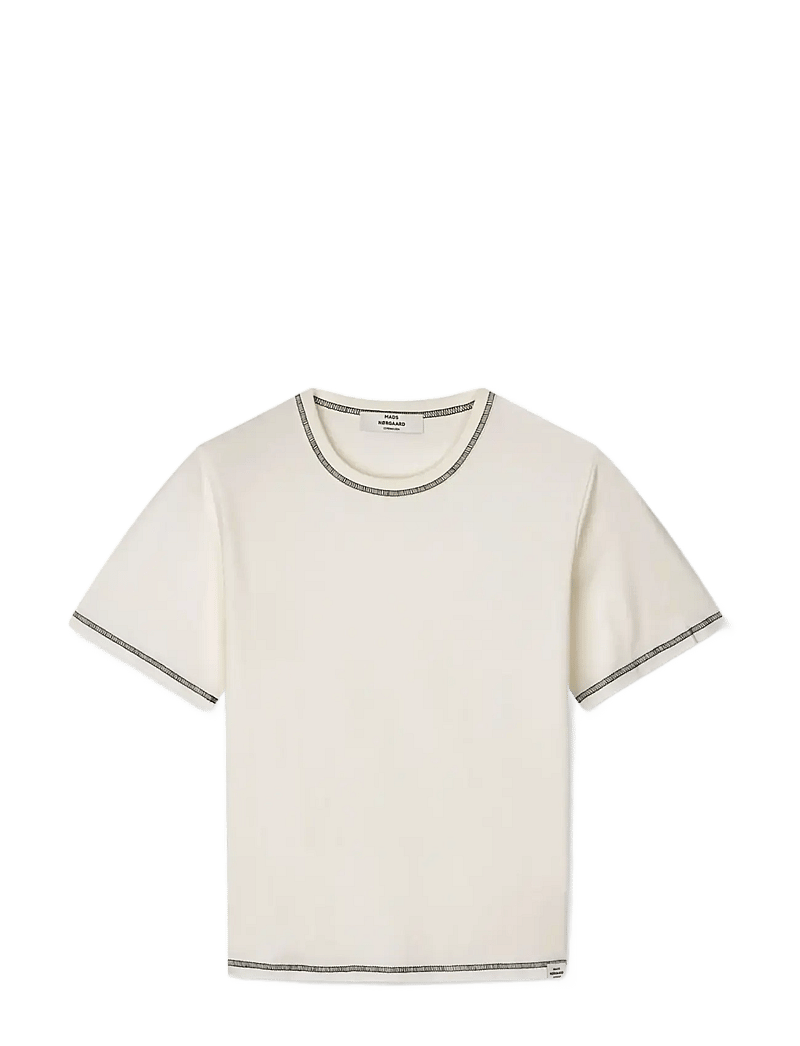 Mads Nørgaard - Single Cotton Grace Tee - t-shirts - snow white - 1