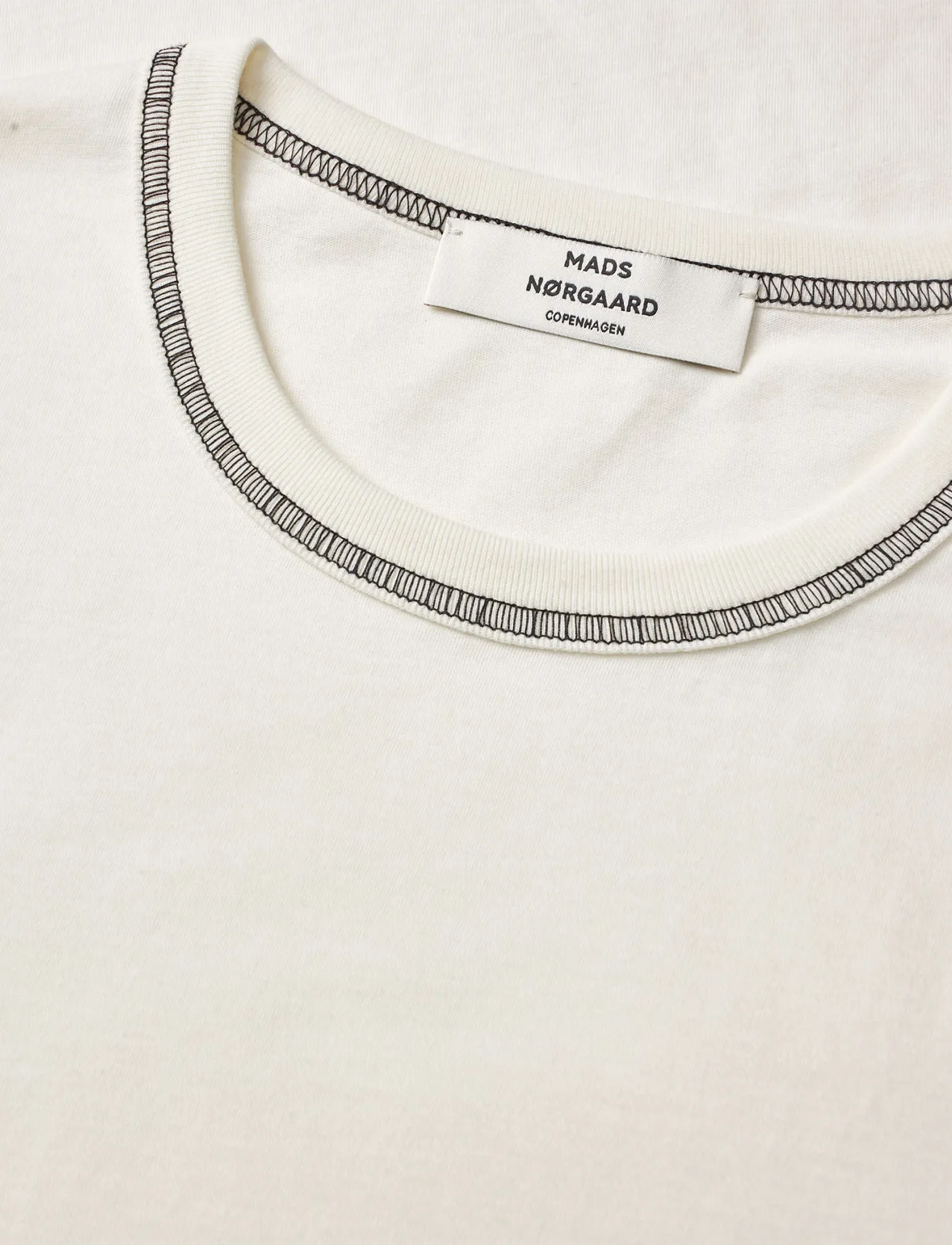 Mads Nørgaard - Single Cotton Grace Tee - t-shirts - snow white - 3