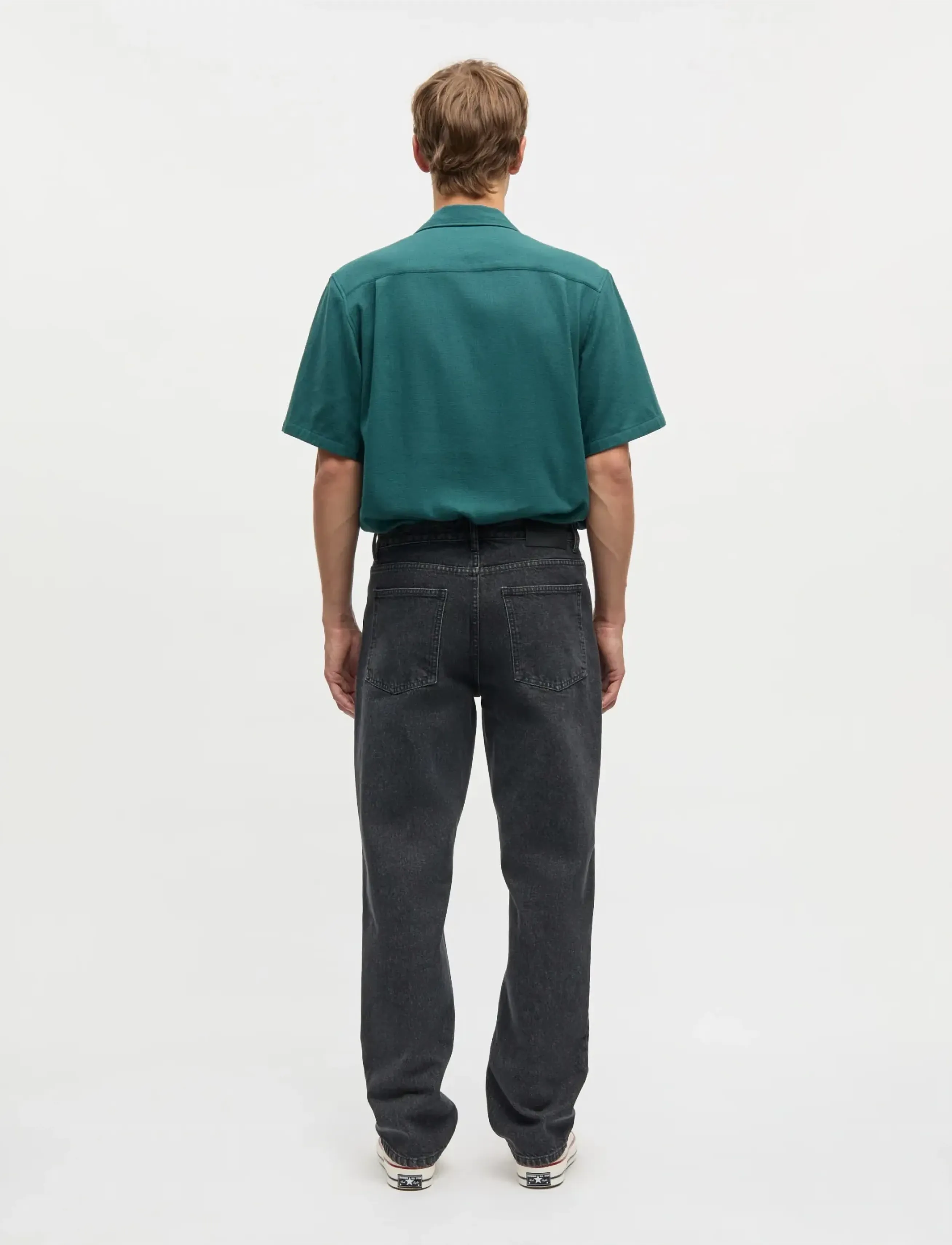 Mads Nørgaard - Texture Kenji Shirt SS - chemises à manches courtes - deep sea - 2