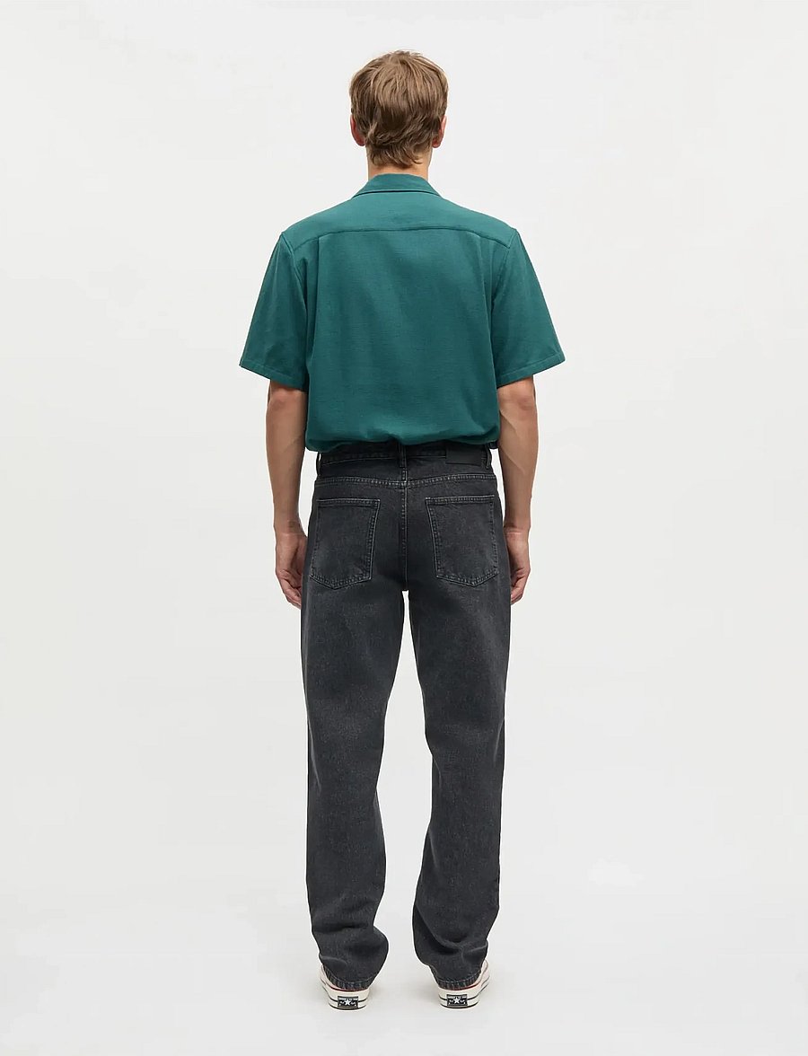 Mads Nørgaard - Texture Kenji Shirt SS - chemises à manches courtes - deep sea - 2