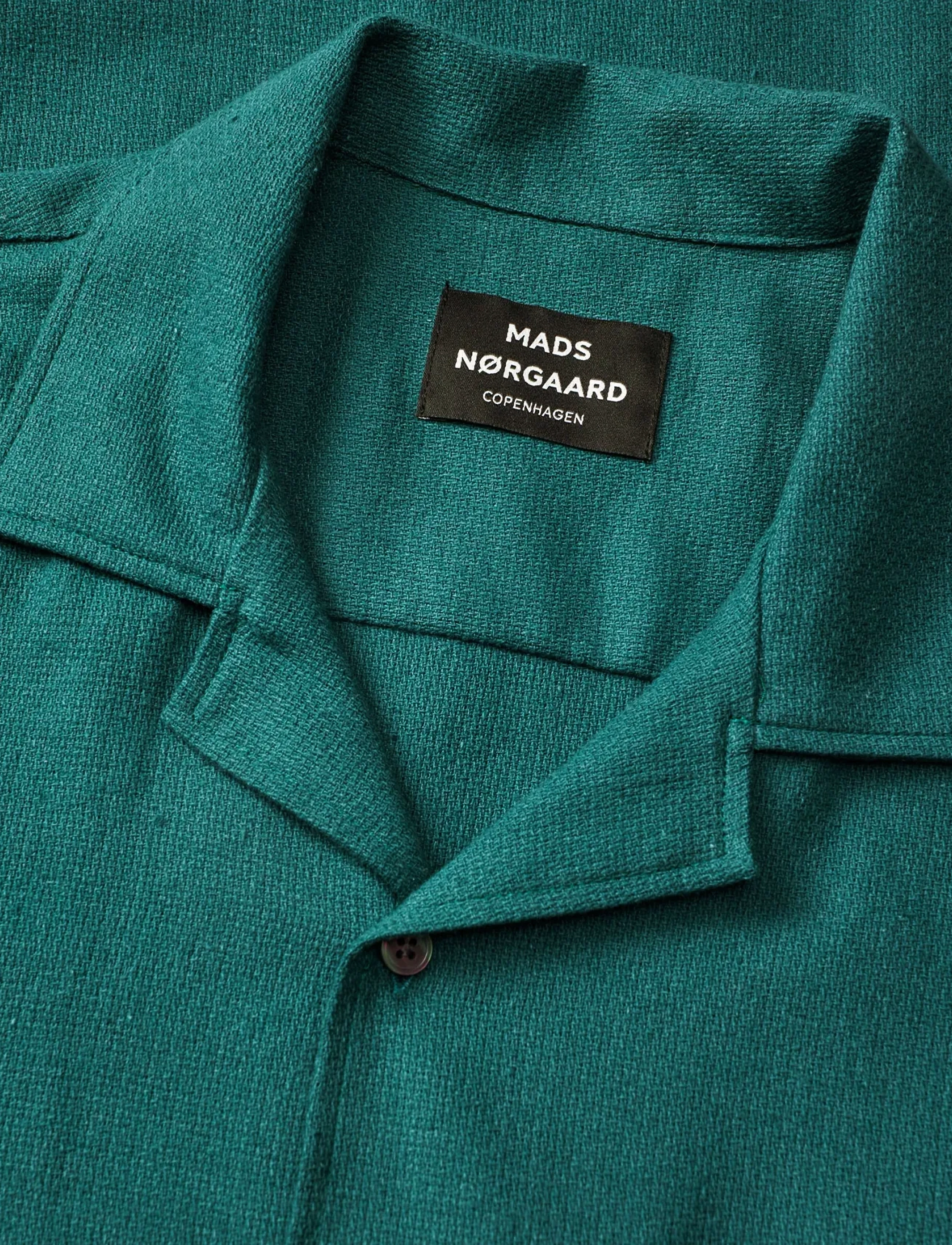 Mads Nørgaard - Texture Kenji Shirt SS - chemises à manches courtes - deep sea - 3