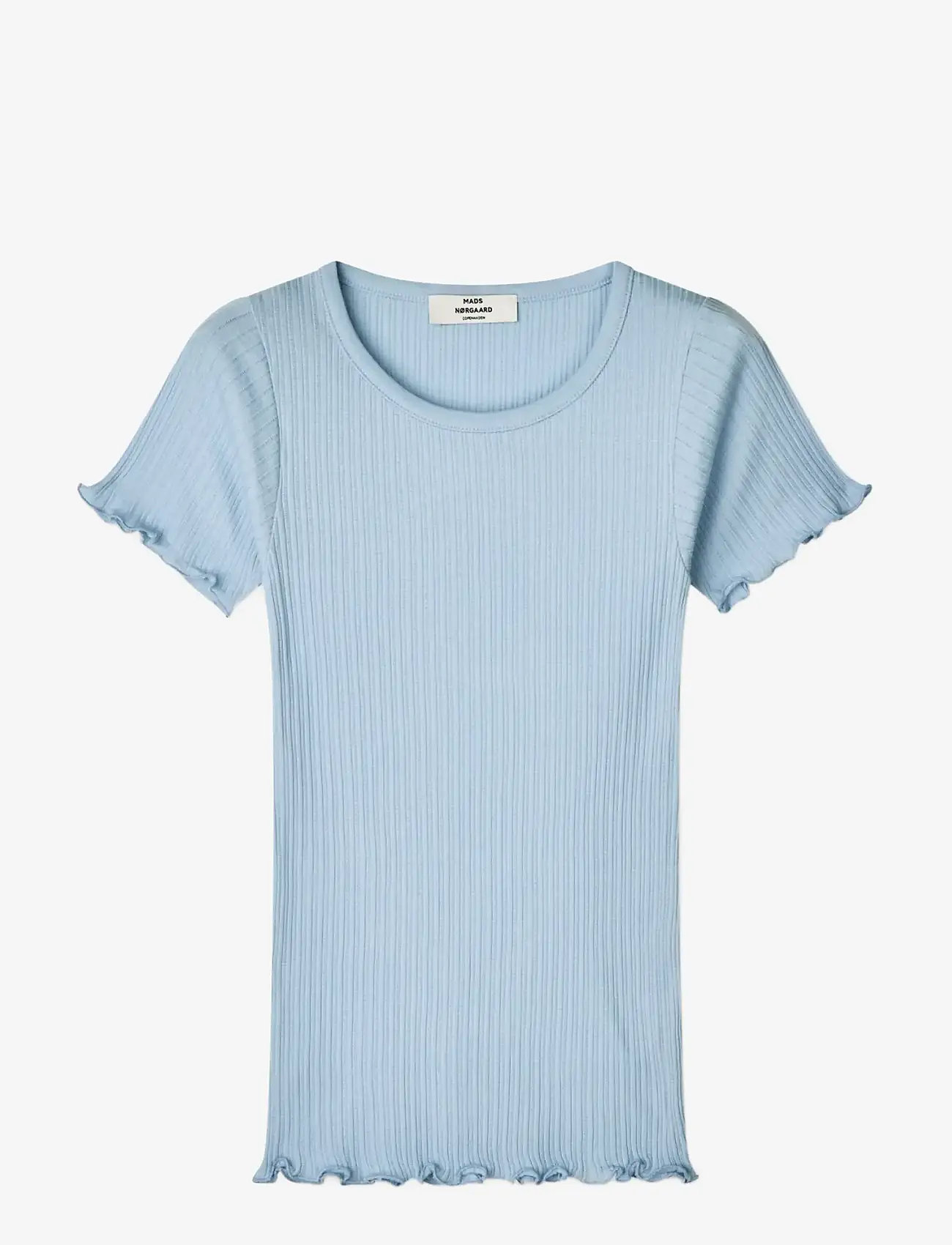 Mads Nørgaard - Pointella Trixy Tee - t-shirts - cashmere blue - 0