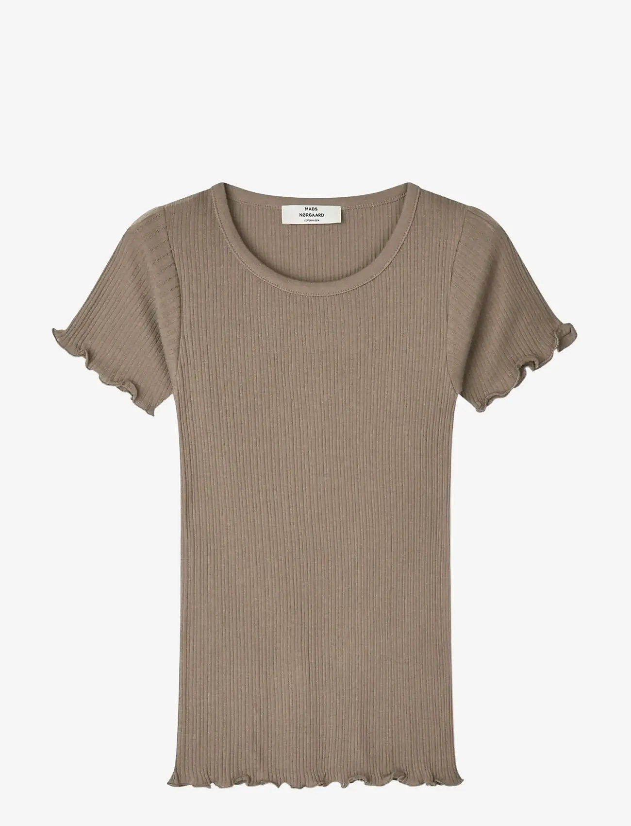 Mads Nørgaard - Pointella Trixy Tee - t-shirts - walnut - 0