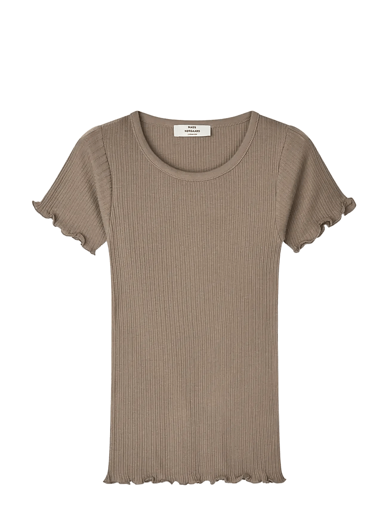 Mads Nørgaard - Pointella Trixy Tee - t-shirts - walnut - 0