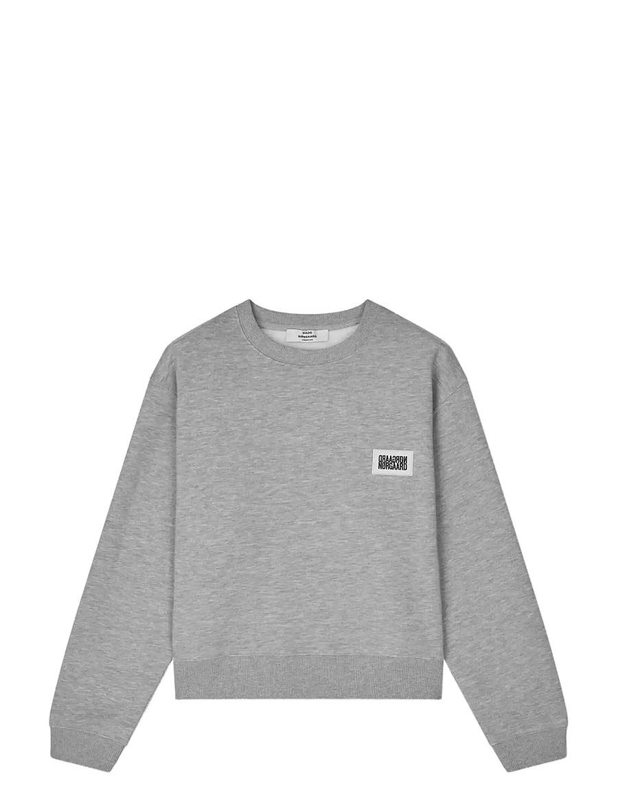 Mads Nørgaard - Standard Taylor Sweatshirt - sweatshirts - grey melange - 1
