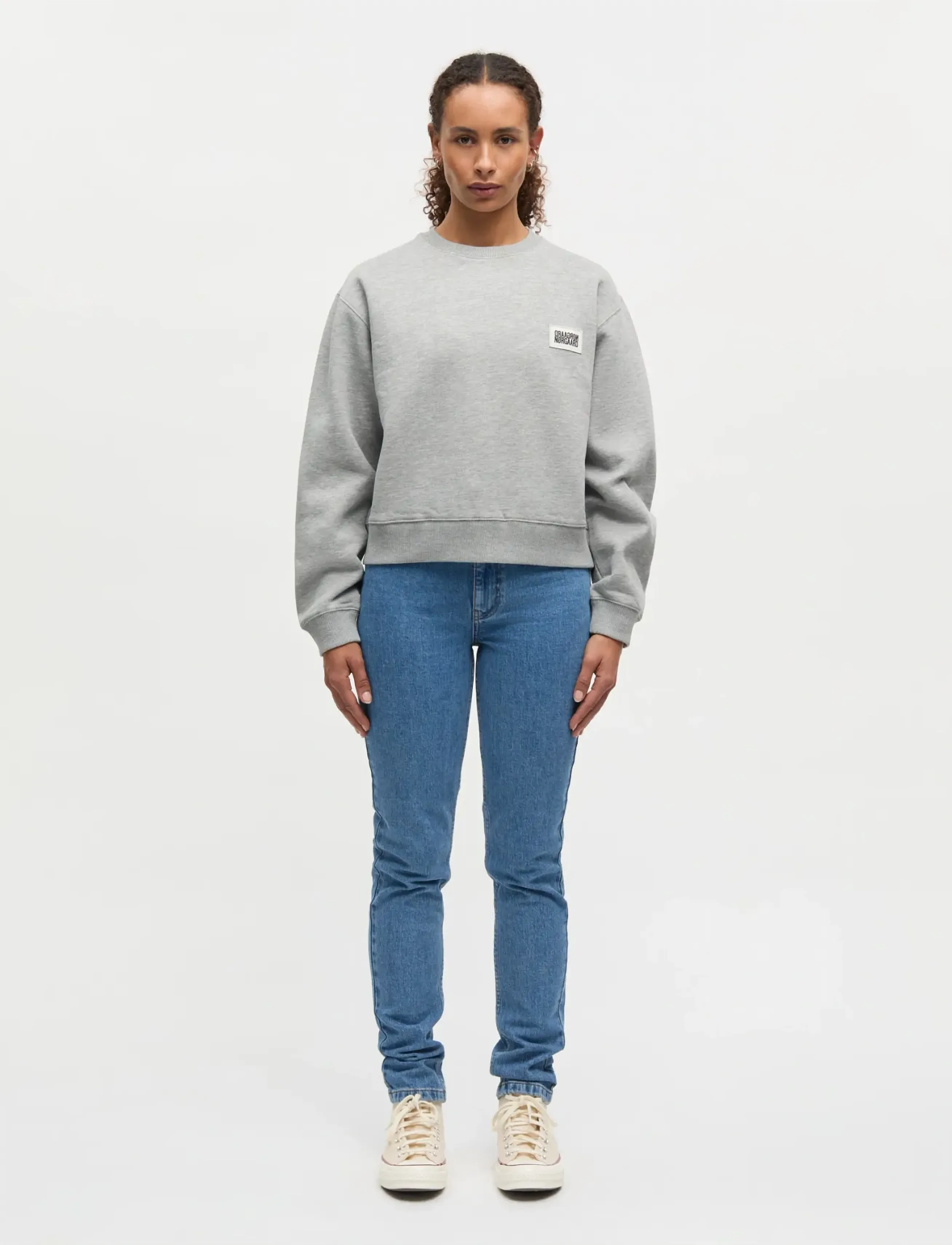 Mads Nørgaard Standard Taylor Sweatshirt, M, Grey, Sweatshirts & Hættetrøjer > Sweatshirts, Dame
