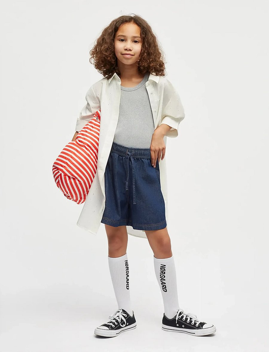 Mads Nørgaard - Air Denim Pio Shorts - lühikesed teksapüksid - mid blue denim - 0
